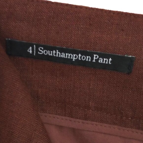 Talbots Brown Southampton Linen Trouser Pants - Picture 4 of 9
